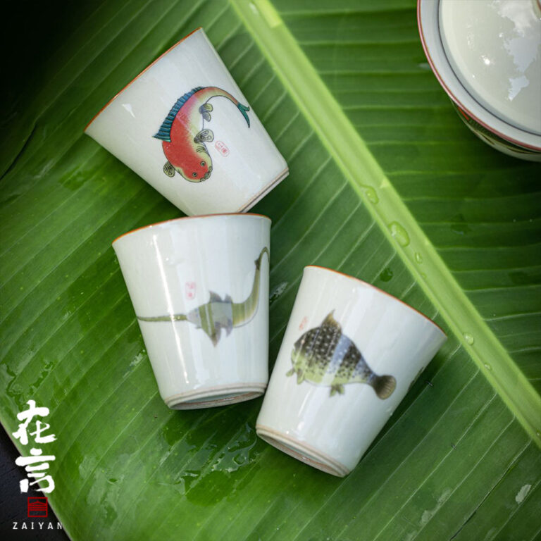 海错图陶瓷茶杯 - 图片 2