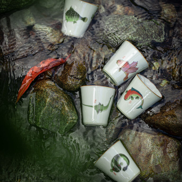海错图陶瓷茶杯 - 图片 3