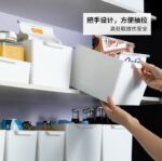 塑料手提收纳筐白色小号 - 图片 4