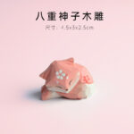 椴木八重神子狐狸木雕 - 图片 3