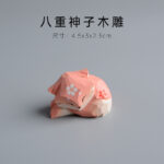 椴木八重神子狐狸木雕 - 图片 6