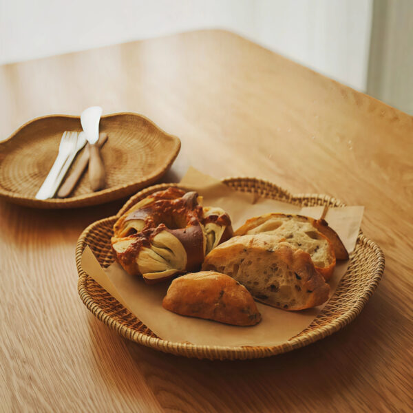 藤编编织收纳盘 - 图片 1