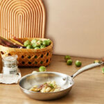 不锈钢无涂层西式煎锅三层钢通用