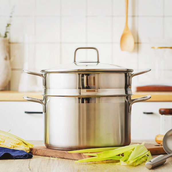 304不锈钢三层蒸锅加厚蒸笼 - 图片 1