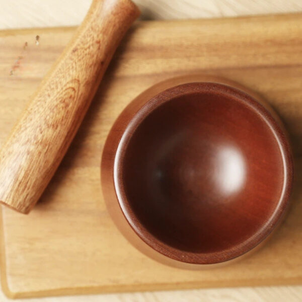 木质捣蒜器家用研磨器 - 图片 2