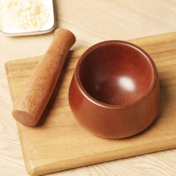 木质捣蒜器家用研磨器 - 图片 3