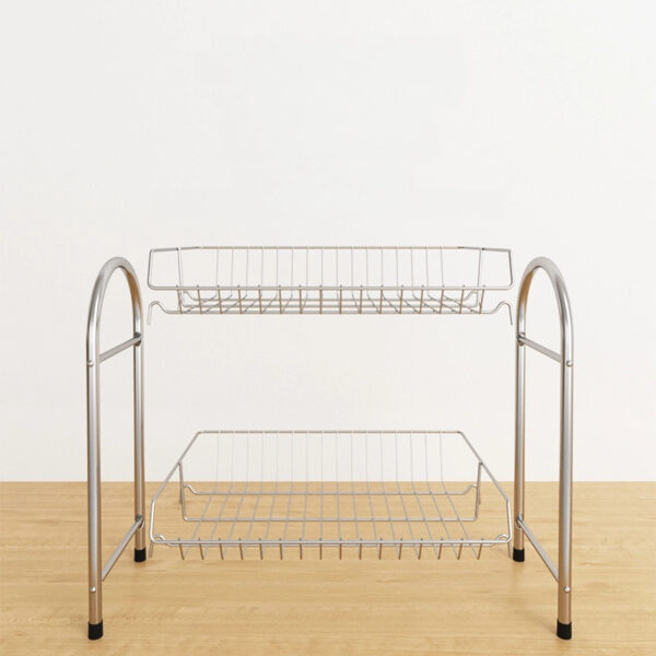 不锈钢多层落地厨房置物架 - 图片 1