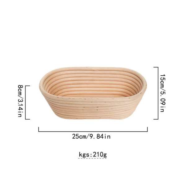 藤条编织椭圆收纳篮 - 图片 6