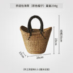 棉麻编织手提包直径18cm - 图片 8