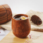 实木防烫茶杯