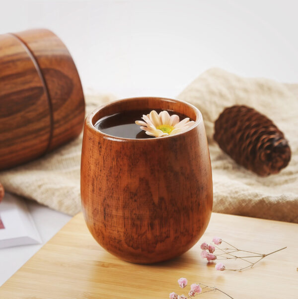 实木防烫茶杯 - 图片 1