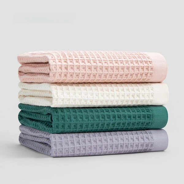 棉华夫格浴巾 - 图片 2